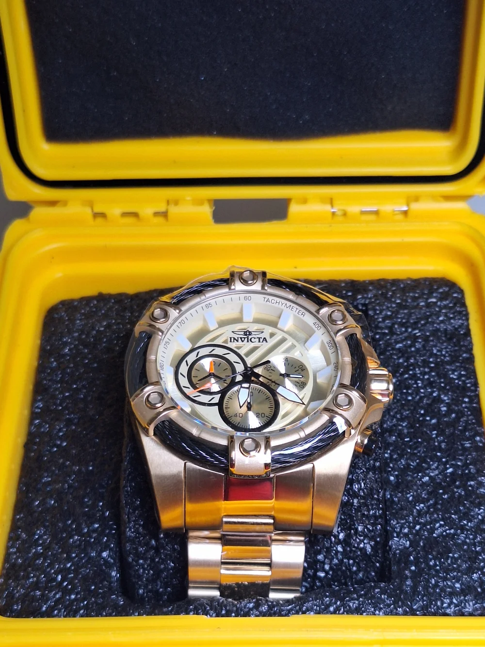 Gold-Tone Stainless Steel Invicta Bolt Ace Chronograph Watch - Gold